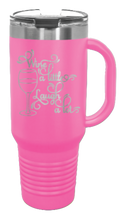 Load image into Gallery viewer, Wine A Little Laugh a Lot 40oz Handle Mug Laser Engraved
