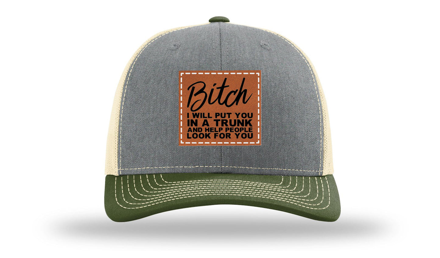 Put You In A Trunk Leather Patch Richardson 112 Hat