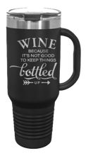 Load image into Gallery viewer, Wine Bottled Up 40oz Handle Mug Laser Engraved
