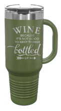 Load image into Gallery viewer, Wine Bottled Up 40oz Handle Mug Laser Engraved
