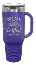 Load image into Gallery viewer, Wine Bottled Up 40oz Handle Mug Laser Engraved
