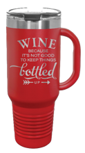 Load image into Gallery viewer, Wine Bottled Up 40oz Handle Mug Laser Engraved
