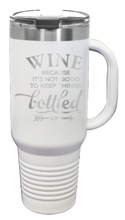 Load image into Gallery viewer, Wine Bottled Up 40oz Handle Mug Laser Engraved
