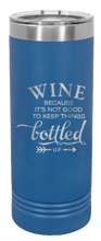 Load image into Gallery viewer, Wine Bottled Up Laser Engraved Skinny Tumbler (Etched)
