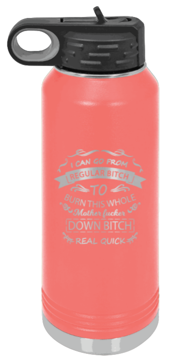 Regular Bitch - 32oz Mug Laser Engraved- Coral