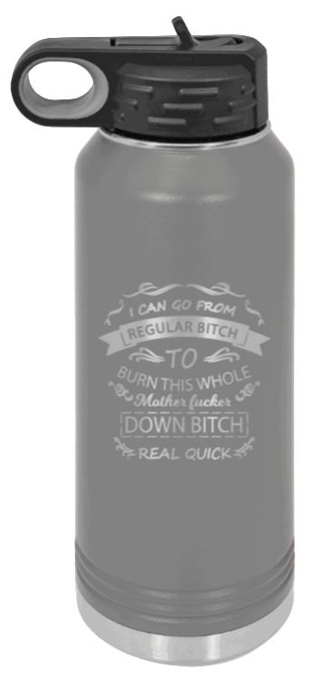 Regular Bitch - 32oz Mug Laser Engraved- Dark Grey