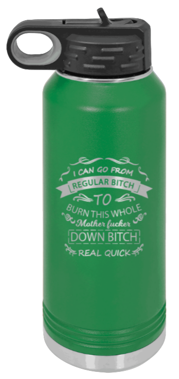 Regular Bitch - 32oz Mug Laser Engraved- Green