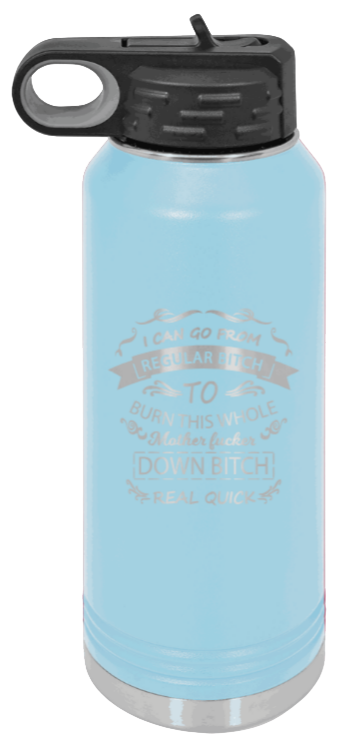 Regular Bitch - 32oz Mug Laser Engraved- Light Blue