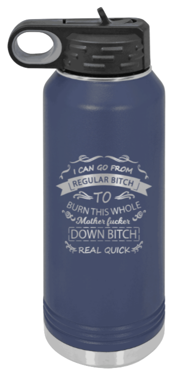 Regular Bitch - 32oz Mug Laser Engraved- Navy