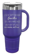 Load image into Gallery viewer, Just Enough Fucks 40oz Handle Mug Laser Engraved
