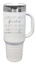 Load image into Gallery viewer, Just Enough Fucks 40oz Handle Mug Laser Engraved
