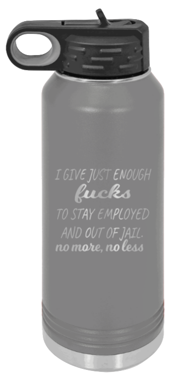 Just Enough F*cks - 32oz Mug Laser Engraved- Dark Grey