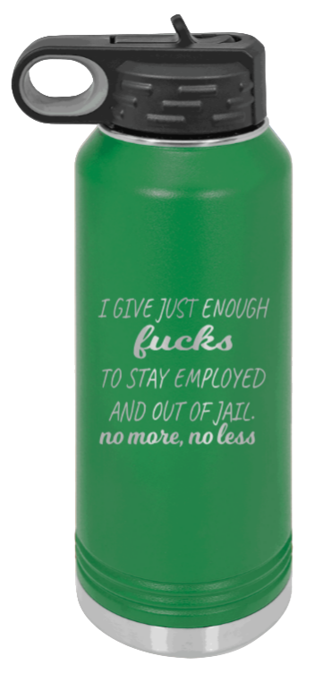 Just Enough F*cks - 32oz Mug Laser Engraved- Green