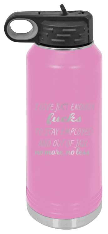 Just Enough F*cks - 32oz Mug Laser Engraved- Light Purple