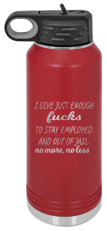 Just Enough F*cks - 32oz Mug Laser Engraved- Maroon