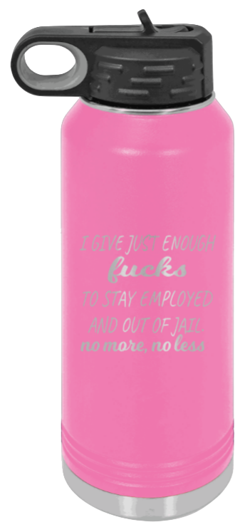 Just Enough F*cks - 32oz Mug Laser Engraved- Pink