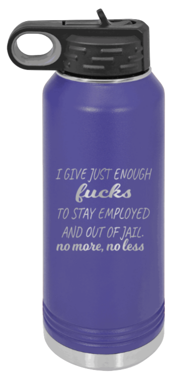 Just Enough F*cks - 32oz Mug Laser Engraved- Purple