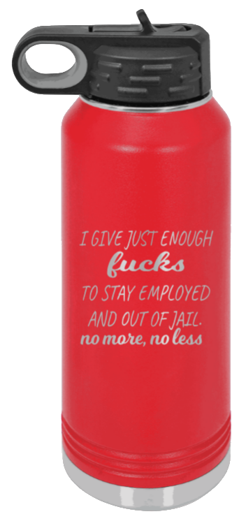 Just Enough F*cks - 32oz Mug Laser Engraved- Red