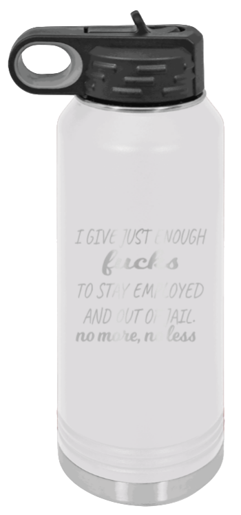 Just Enough F*cks - 32oz Mug Laser Engraved- White