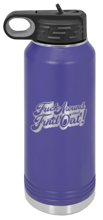 F*ck Around Find Out - 32oz Mug Laser Engraved- Purple