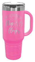 Load image into Gallery viewer, Life Is Better In Flip Flops  40oz Handle Mug Laser Engraved
