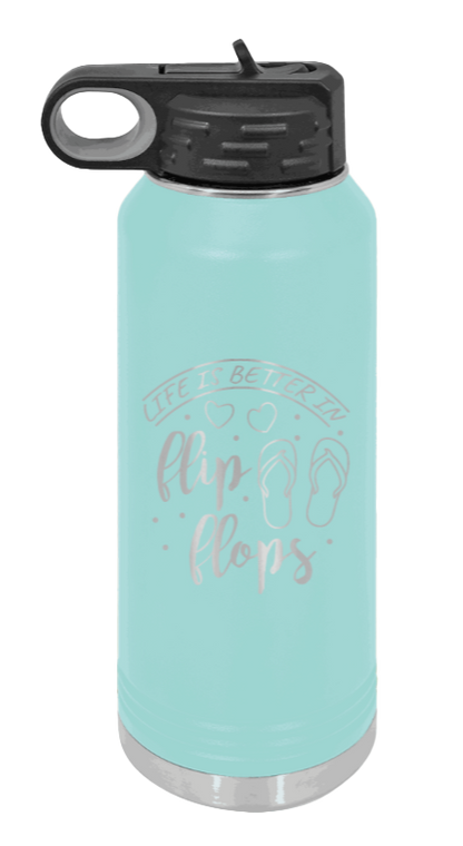 Life Is Better In Flip Flops - 32oz Mug Laser Engraved- Teal