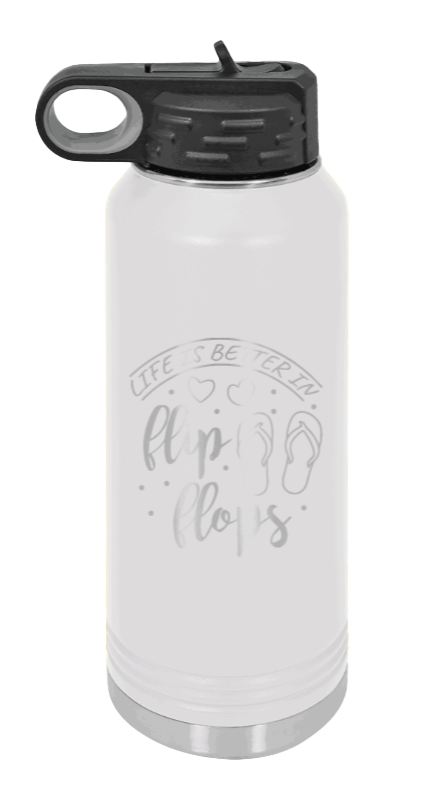 Life Is Better In Flip Flops - 32oz Mug Laser Engraved- White