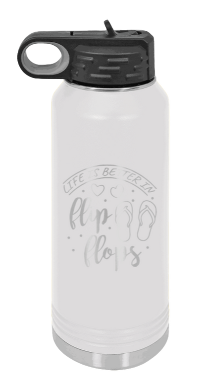 Life Is Better In Flip Flops - 32oz Mug Laser Engraved- White