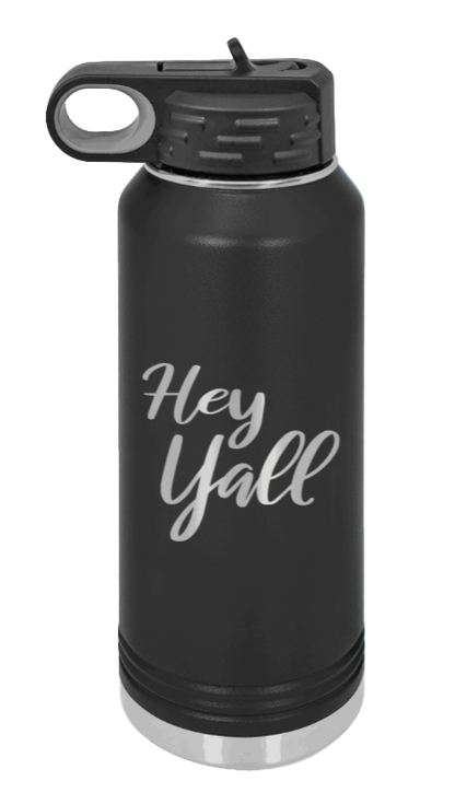 Hey Y'all - 32oz Mug Laser Engraved- Black