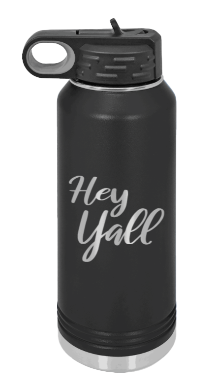 Hey Y'all - 32oz Mug Laser Engraved- Black