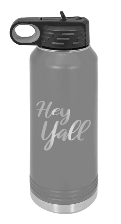 Hey Y'all - 32oz Mug Laser Engraved- Dark Grey