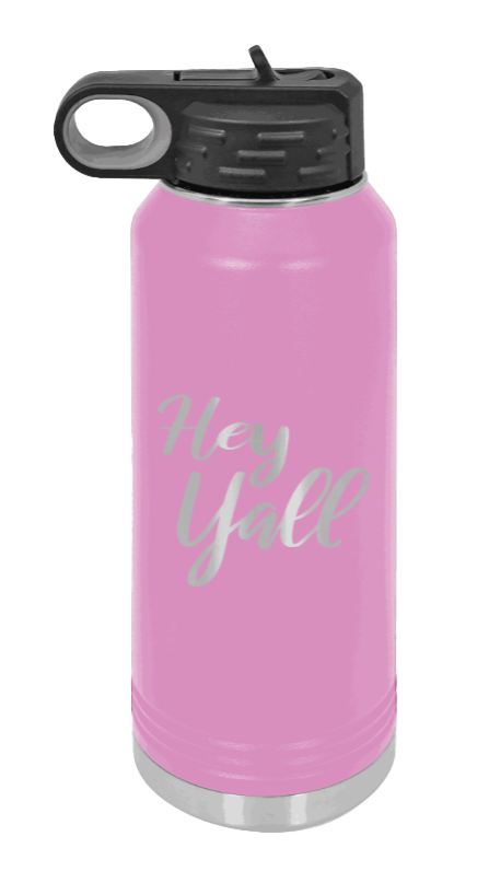 Hey Y'all - 32oz Mug Laser Engraved- Light Purple