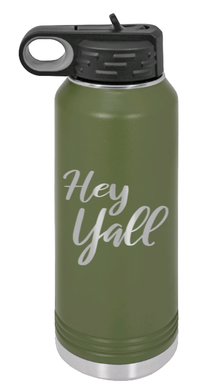 Hey Y'all - 32oz Mug Laser Engraved- Olive