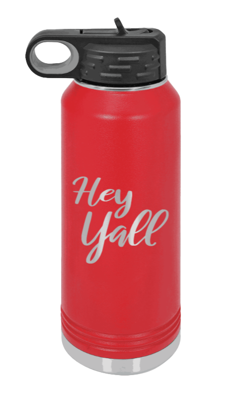 Hey Y'all - 32oz Mug Laser Engraved- Red