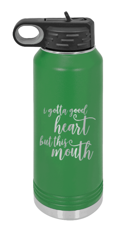 But This Mouth - 32oz Mug Laser Engraved- Green