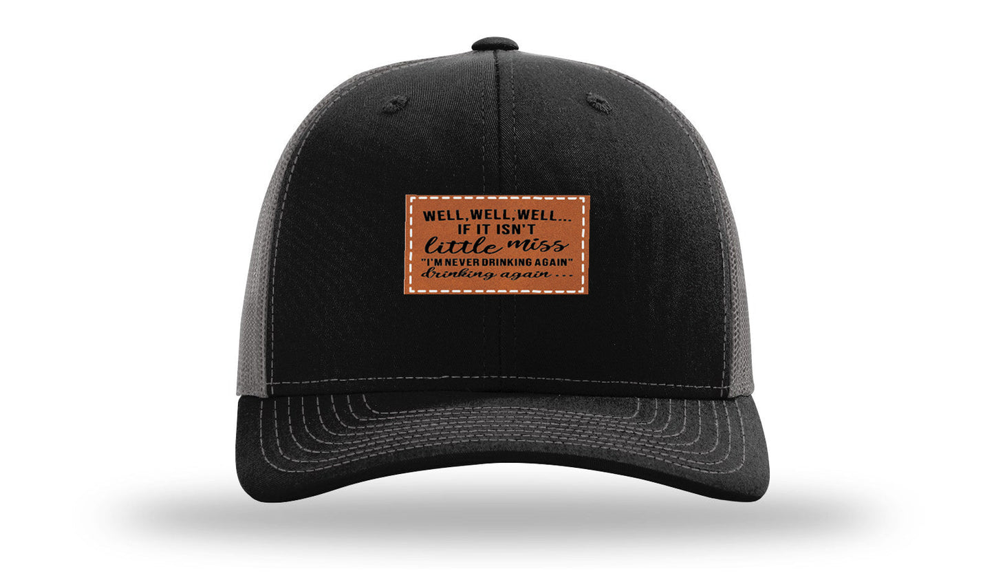 Never Drinking Again Leather Patch Richardson 112 Hat