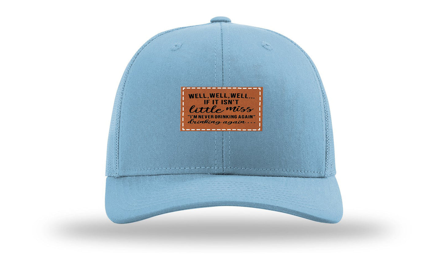 Never Drinking Again Leather Patch Richardson 112 Hat