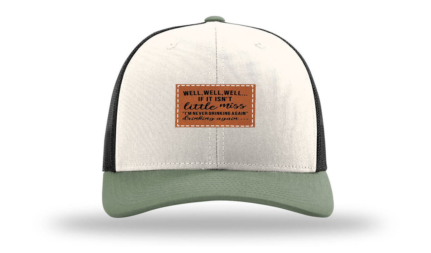 Never Drinking Again Leather Patch Richardson 112 Hat