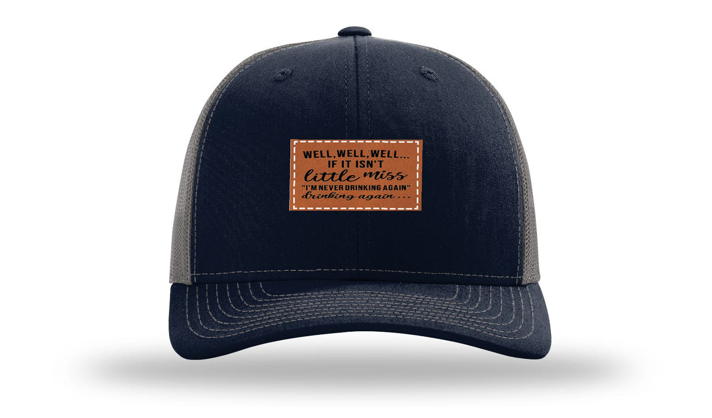 Never Drinking Again Leather Patch Richardson 112 Hat