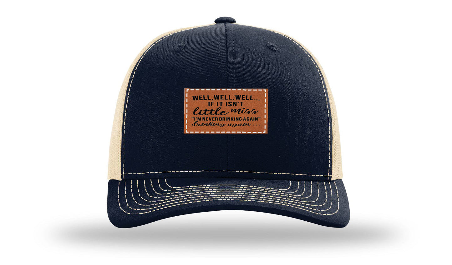 Never Drinking Again Leather Patch Richardson 112 Hat