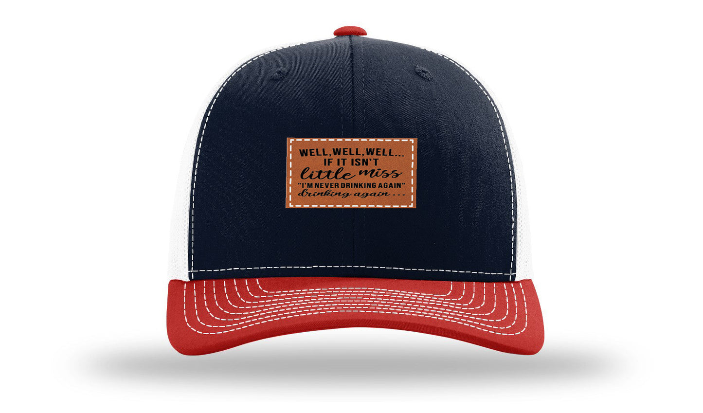 Never Drinking Again Leather Patch Richardson 112 Hat