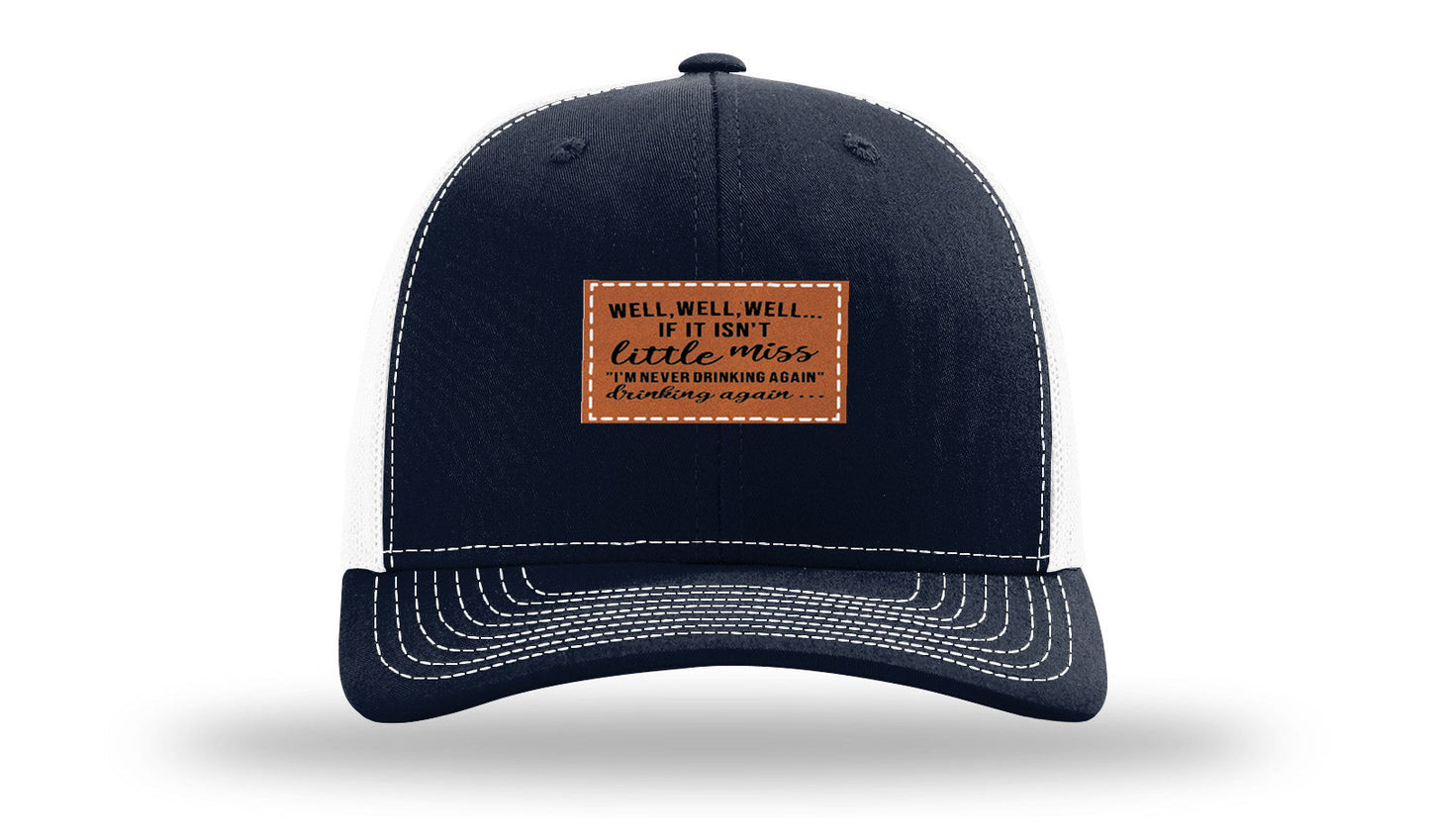 Never Drinking Again Leather Patch Richardson 112 Hat