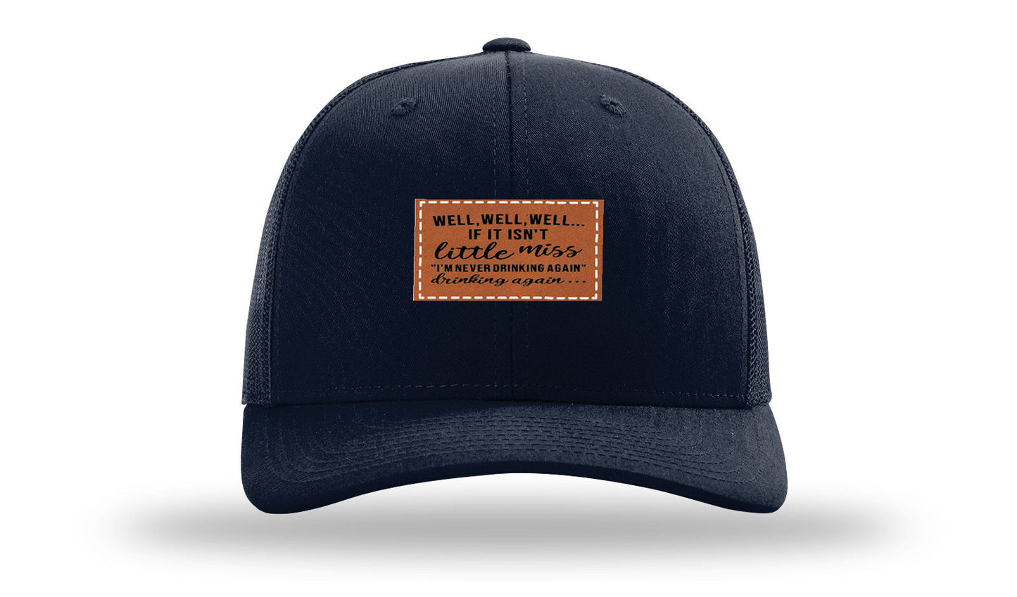 Never Drinking Again Leather Patch Richardson 112 Hat
