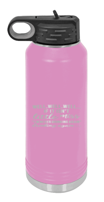 Never Drinking Again - 32oz Mug Laser Engraved- Light Purple