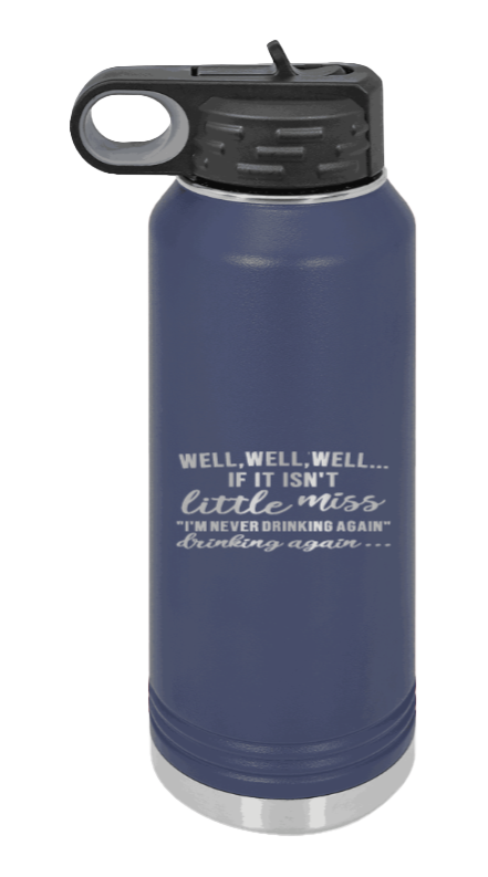 Never Drinking Again - 32oz Mug Laser Engraved- Navy