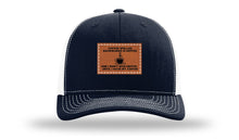 Load image into Gallery viewer, Coffee Spelled Backwards Leather Patch Richardson 112 Hat
