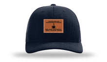 Load image into Gallery viewer, Coffee Spelled Backwards Leather Patch Richardson 112 Hat
