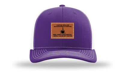 Coffee Spelled Backwards Leather Patch Richardson 112 Hat