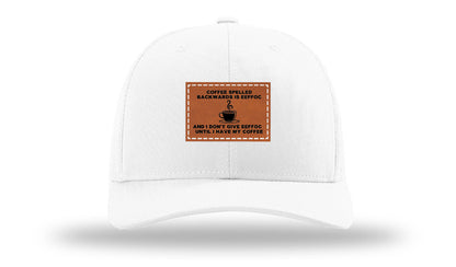 Coffee Spelled Backwards Leather Patch Richardson 112 Hat