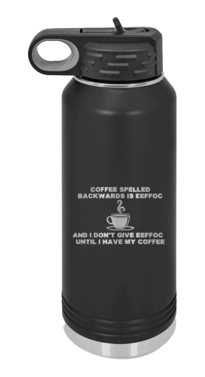 Coffee Spelled Backwards - 32oz Mug Laser Engraved- Black